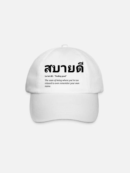 thai - Baseballkappe - Weiß/Weiß