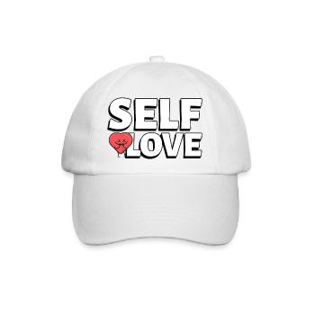 SELF LOVE - Baseballkappe - Weiß/Weiß - Vorne