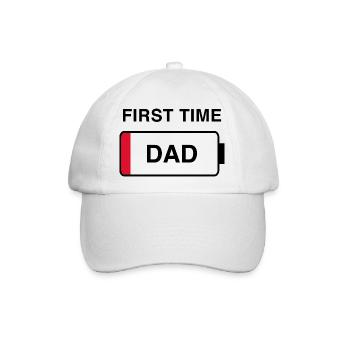 Zum ersten Mal Vater - Baseballkappe - Weiß/Weiß - Vorne