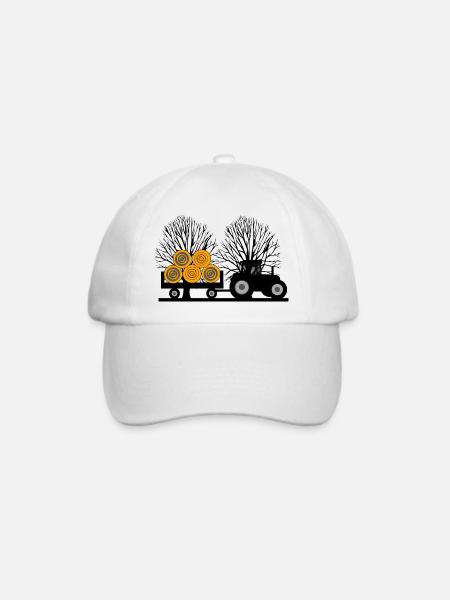 Traktor - Baseballkappe - Weiß/Weiß