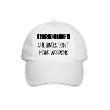 peace movement disarmament gift jokes funny geek - Baseballkappe - Weiß/Weiß - Vorne