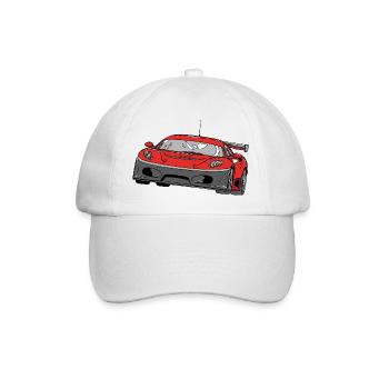 sportcar red - Baseballkappe - Weiß/Weiß - Vorne