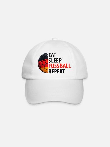 Deutscher Fußball - Baseballkappe - Weiß/Weiß