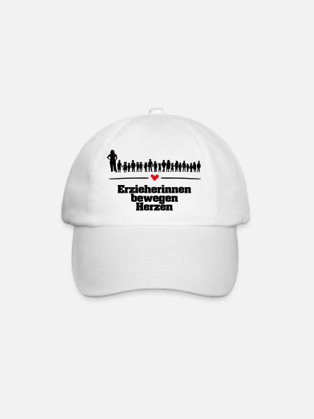 Erzieherinnen bewegen Herzen - Baseballkappe - Weiß/Weiß