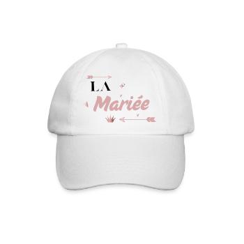 Die Braut Pink Arrow - Baseballkappe - Weiß/Weiß - Vorne