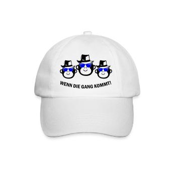 affen gang - Baseballkappe - Weiß/Weiß - Vorne