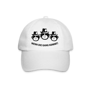affen gang - Baseballkappe - Weiß/Weiß - Vorne