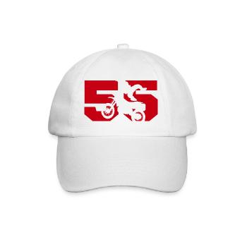 Moto 55 Biker - Baseballkappe - Weiß/Weiß - Vorne