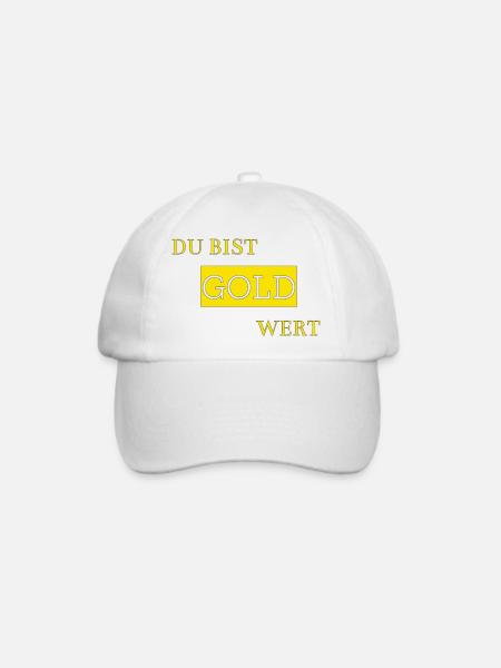 Du bist Gold wert - Baseballkappe - Weiß/Weiß