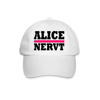 Alice nervt - Baseballkappe - Weiß/Weiß - Vorne