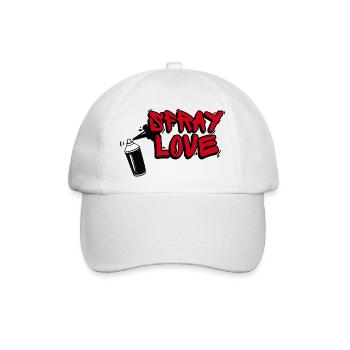 Spray Love - Baseballkappe - Weiß/Weiß - Vorne