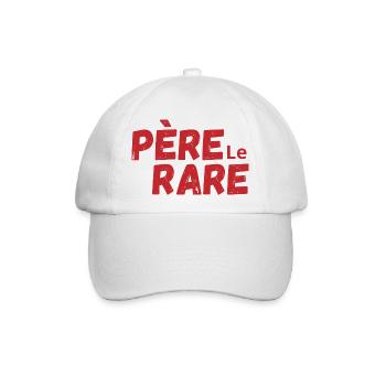 Seltene Perle Papa - Papa Geschenkidee - Baseballkappe - Weiß/Weiß - Vorne