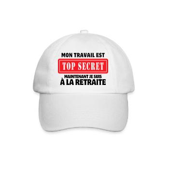 im Ruhestand, ich bin im Ruhestand, ich bin im Ruhestand - Baseballkappe - Weiß/Weiß - Vorne