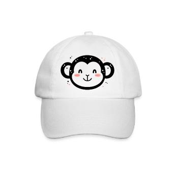 Gorilla - Baseballkappe - Weiß/Weiß - Vorne