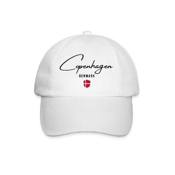 Ich liebe Kopenhagen, Erinnerung an Kopenhagen - Baseballkappe - Weiß/Weiß - Vorne