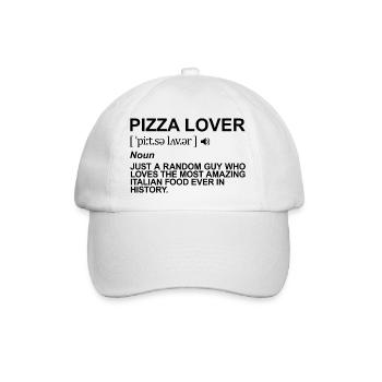 Pizza Liebhaber Bedeutung - Baseballkappe - Weiß/Weiß - Vorne