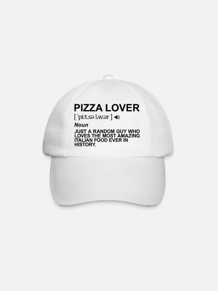 Pizza Liebhaber Bedeutung - Baseballkappe - Weiß/Weiß