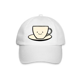 Süße Kaffeetasse Kaffee Liebhaber - Baseballkappe - Weiß/Weiß - Vorne