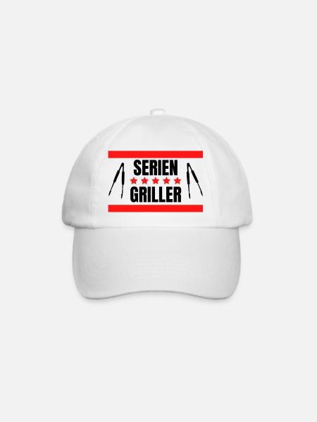 Grillen - Baseballkappe - Weiß/Weiß
