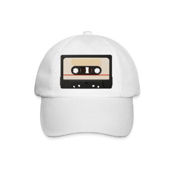 Retro Kassette – Mixtape Classic - Baseballkappe - Weiß/Weiß - Vorne