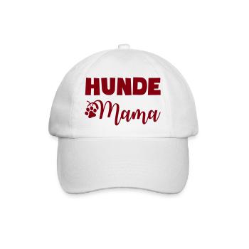 Hundemama Pfotenabdruck - Baseballkappe - Weiß/Weiß - Vorne