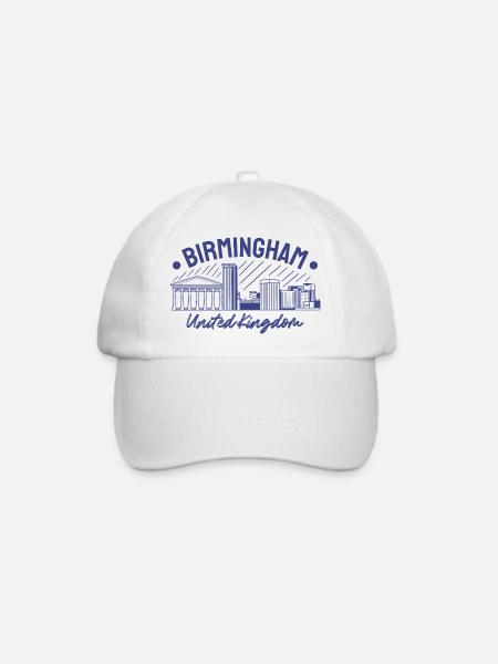Birmingham, Großbritannien - Baseballkappe - Weiß/Weiß