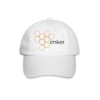 Imker - Design mit Honigwaben - Baseballkappe - Weiß/Weiß - Vorne