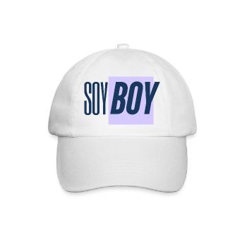 Soy Boy - Soja Bub - Veggie Design - Baseballkappe - Weiß/Weiß - Vorne