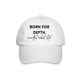 born for depth - mindful rebel elite - Baseballkappe - Weiß/Weiß - Vorne