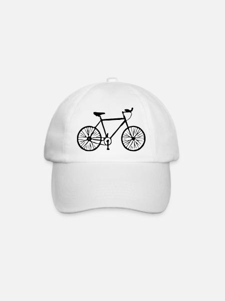 Fahrrad T-shirt Geschenk Radfahrer - Baseballkappe - Weiß/Weiß