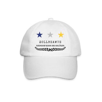 Zollbeamter - Baseballkappe - Weiß/Weiß - Vorne