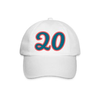 20. 20. JAHRESTAG. 20-JÄHRIGES JUBILÄUM. 20 JAHRE. - Baseballkappe - Weiß/Weiß - Vorne