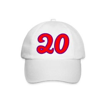 20. 20. JAHRESTAG. 20-JÄHRIGES JUBILÄUM. 20 JAHRE. - Baseballkappe - Weiß/Weiß - Vorne