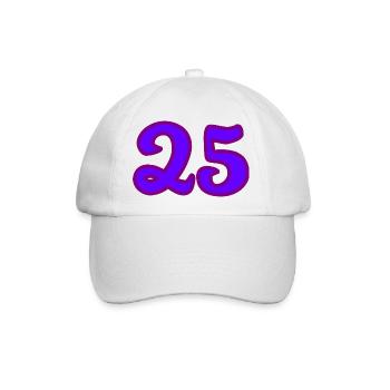 25. 25 JAHRE. 25. JUBILÄUM. 25 JAHRESJUBILÄUM. - Baseballkappe - Weiß/Weiß - Vorne