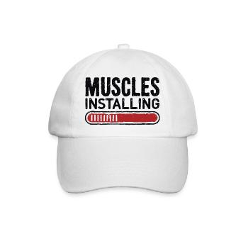 Muskeln installieren - Baseballkappe - Weiß/Weiß - Vorne