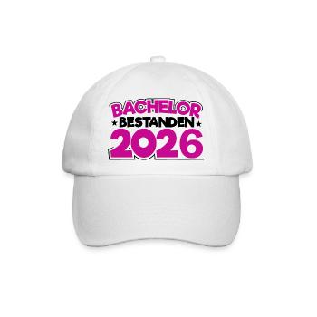 Bachelor 2026 Abschluss Promotion Sponsion - Baseballkappe - Weiß/Weiß - Vorne