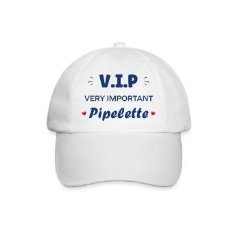 VIP-Pipelette: Königliches Geplapper - Baseballkappe - Weiß/Weiß - Vorne