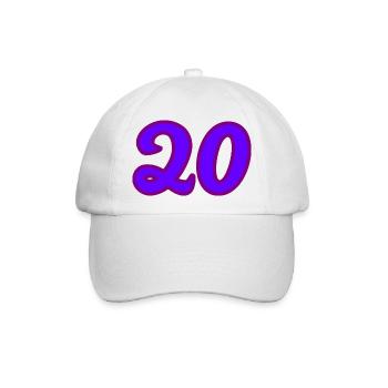 20. 20. JAHRESTAG. 20-JÄHRIGES JUBILÄUM. 20 JAHRE. - Baseballkappe - Weiß/Weiß - Vorne