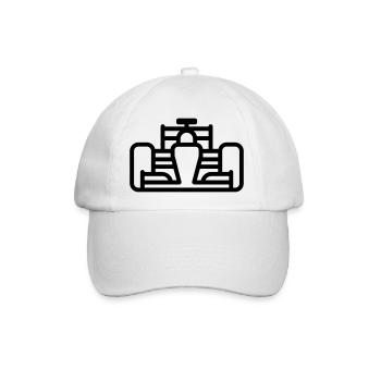 Rennwagen - Baseballkappe - Weiß/Weiß - Vorne