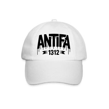 Antifa 1312 – Antifa Tee - Baseballkappe - Weiß/Weiß - Vorne