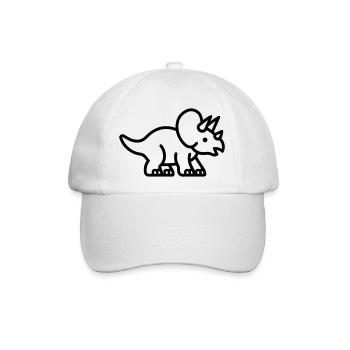 Triceratops - Baseballkappe - Weiß/Weiß - Vorne