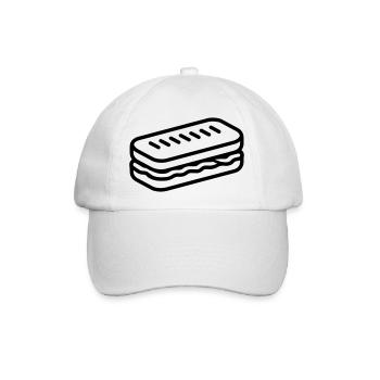 Sandwich - Baseballkappe - Weiß/Weiß - Vorne