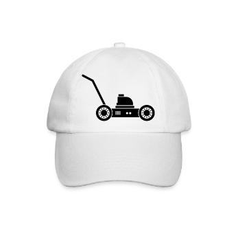 Rasenmäher - Baseballkappe - Weiß/Weiß - Vorne