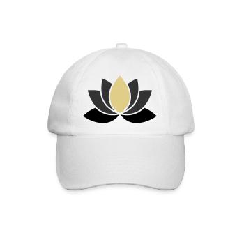  Edle Lotusblume Spa Wellness - Baseballkappe - Weiß/Weiß - Vorne