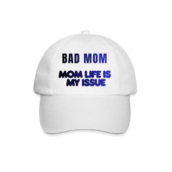 Bad Mom Life Issue - Baseballkappe - Weiß/Weiß - Vorne
