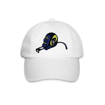 Atemschutz Illustration Gelb Blau - Baseballkappe - Weiß/Weiß - Vorne