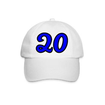 20. 20. JAHRESTAG. 20-JÄHRIGES JUBILÄUM. 20 JAHRE. - Baseballkappe - Weiß/Weiß - Vorne