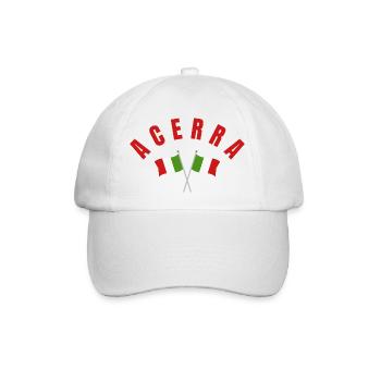 Acerra kreuzte italienische Flaggen - Baseballkappe - Weiß/Weiß - Vorne