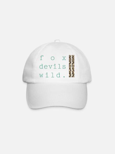 Fuchs-Teufels-Wild Leopard - Baseballkappe - Weiß/Weiß