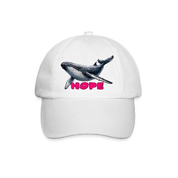 Wale der Hoffnung - Hope - Baseballkappe - Weiß/Weiß - Vorne